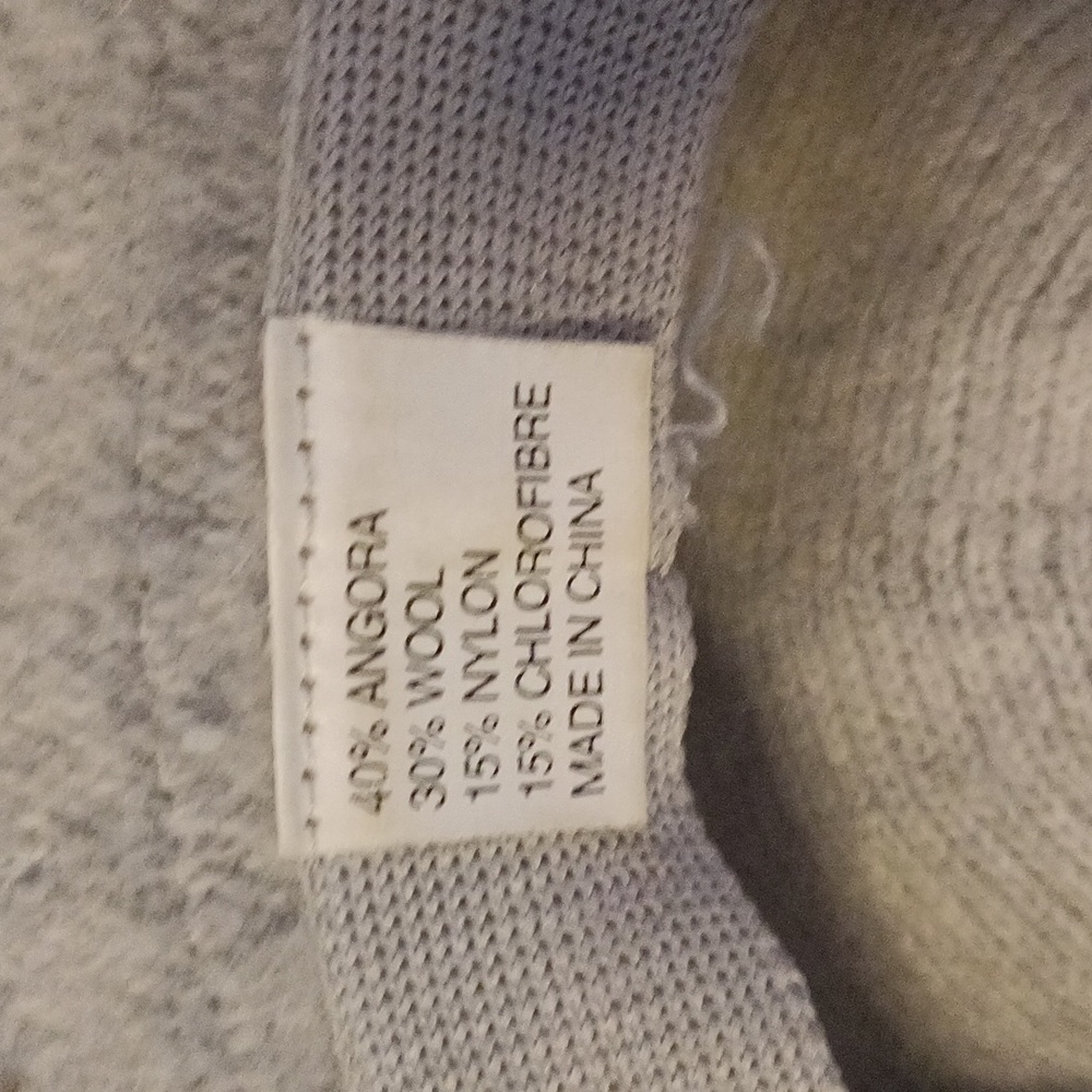 Angora Wool Gray Hat - image 6